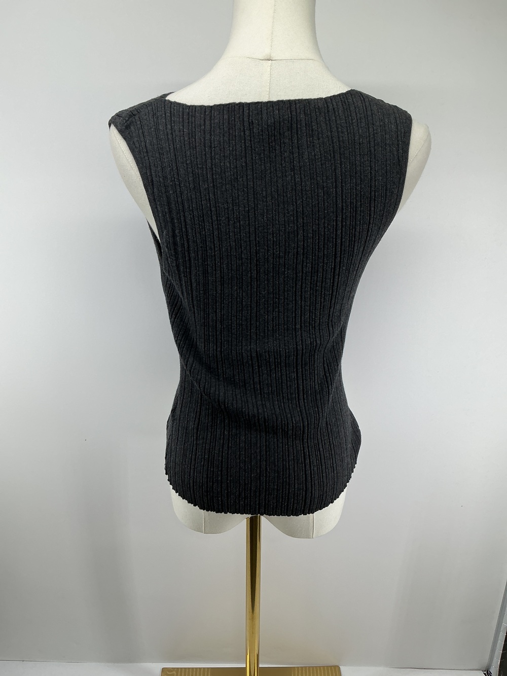 Cotton Cashmere Ribbed Tank - Picture 2 of 3